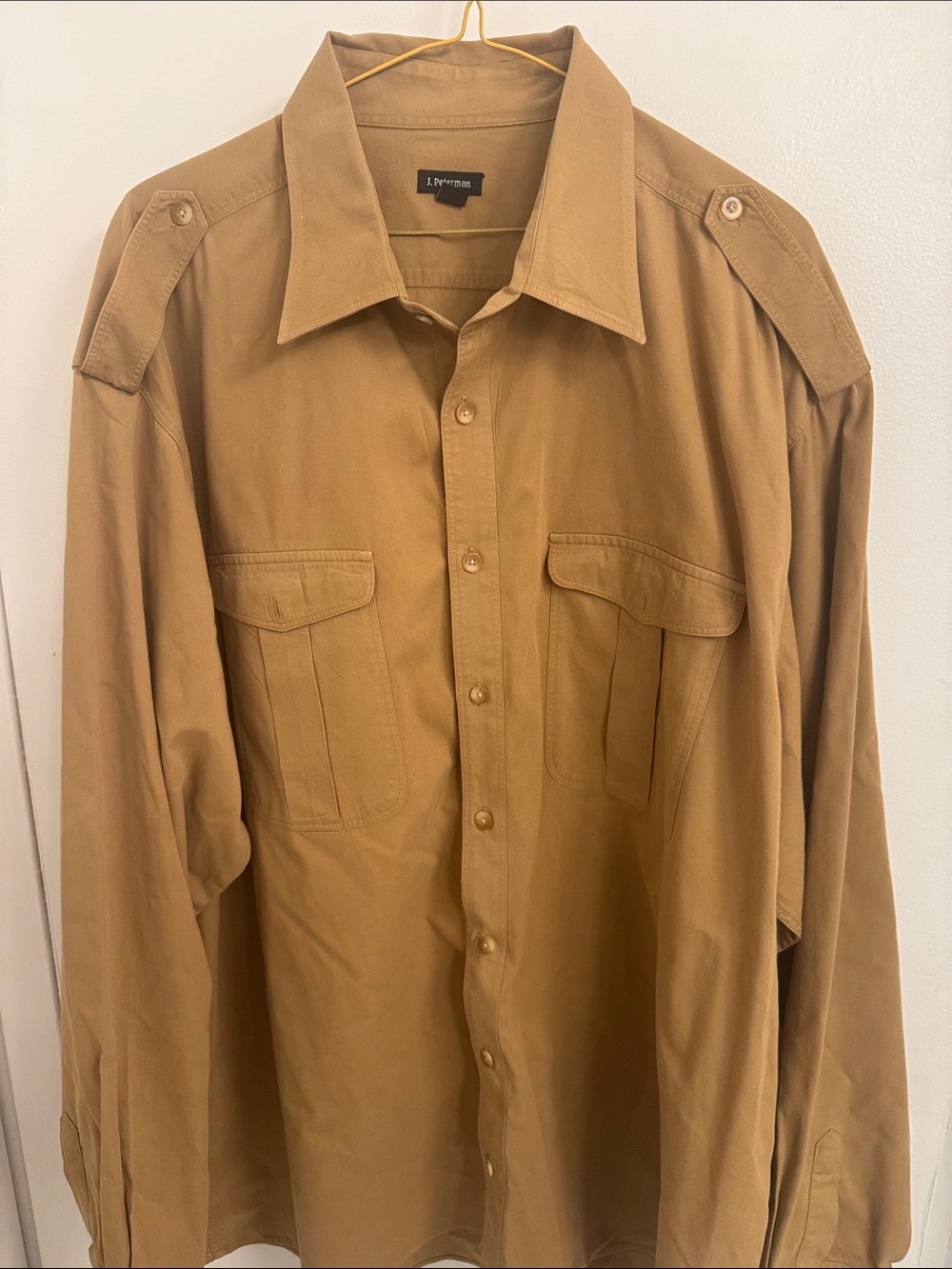 J Peterman Men's Khaki Field Shirt Jacket